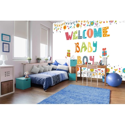 DIMEX ART Самозалепваща се флизелинова фототапета раждане на момченце 375 x 250 см