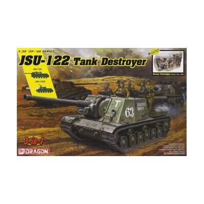 DRAGON Model Kit military 6787 JSU-122 Tank Destroyer 3 in 1 1:35