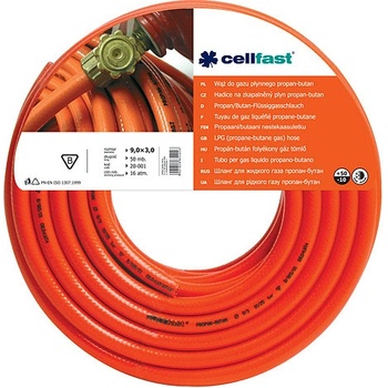 Hadica Cellfast 20-001 na plyn, LPG 9,0x3,0 mm, L-50 m