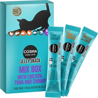Cosma 8x14г Cosma Jelly Snack, лакомство за котки - смесена опаковка 2