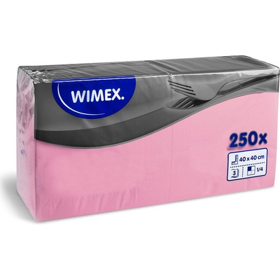 Wimex Ubrousek 3V růžový 250ks 40x40cm