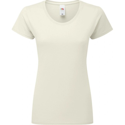 Fruit of the Loom Tričko Lady-Fit Iconic 195 T krátký rukáv dámské COT-16142400101 Bílá