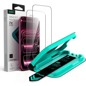 ESR Защитно закалено стъкло ESR ULTRAFIT ARMORITE, комплект от 2 броя, iPhone 17 Pro / 18 Pro, черно