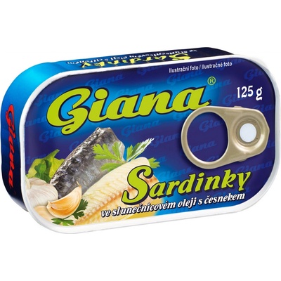 Giana Sardinky v rostlinném oleji s česnekem 125 g