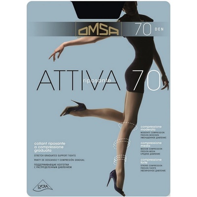 Omsa Dámské punčochové kalhoty Attiva 70 DEN fumo/odc.šedá