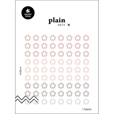 Suatelier Samolepky Plain. 61 3 archy Průhledné kytičky