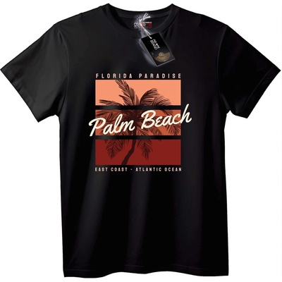 NOONEBRAND Тениска Палм Бийч Флорида Рай - 2XL, Black