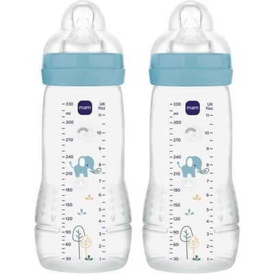 Mam Easy Active Baby Bottle detská fľaša Blue 2 x 330 ml