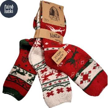 Dámské Vánoční ALPACA ponožky 3páry mix.1
