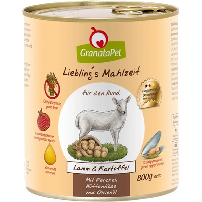 GranataPet GranataPet Liebling's Mahlzeit 12 x 800 г - агнешко месо и картофи