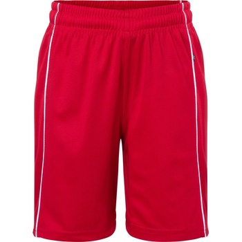 James & Nicholson kraťasy Basic JN 387K Červená/bílá
