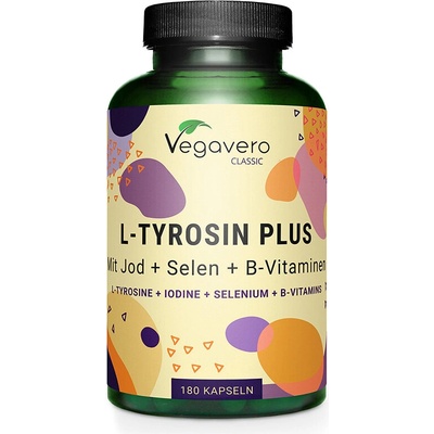 Vegavero Л-Тирозин + Йод, Селен и Витамини В-Комплекс 180 капсули | Vegavero (VV-VITA-339)