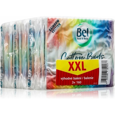 Bel Face & Body Cotton Buds vatové tyčinky výhodné balení 3 x 160 ks