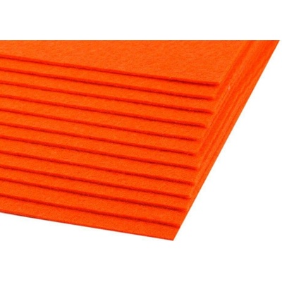 Plsť-filc dekorační 20x30cm balení 2ks oranžová reflexní