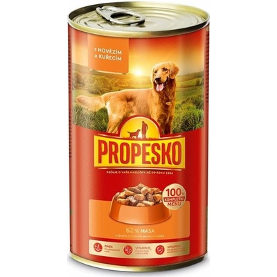 Propesko Adult kúsky hovädzie kuracie v omáčke 1240 g