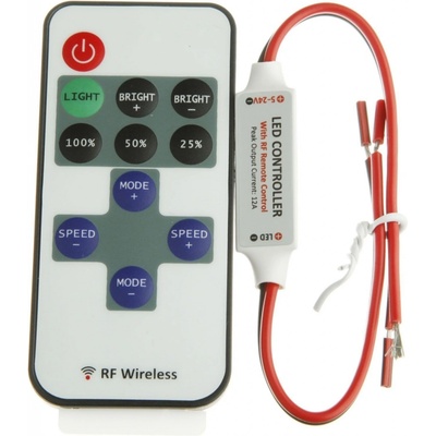 LED Ovladač kabelový 12A, RF Ovladač