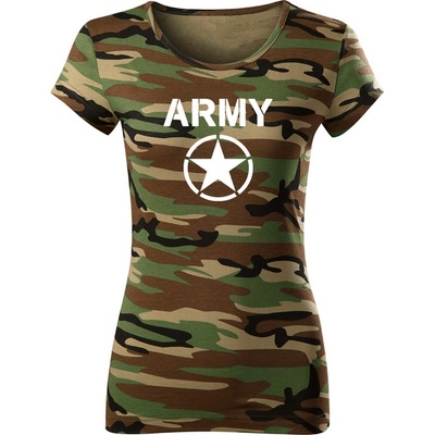 WARAGOD dámske tričko army star maskáčová