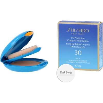 Shiseido Sun Foundation vodeodolný kompaktný make-up SPF30 Dark Beige UV Protective Compact Foundation 12 g