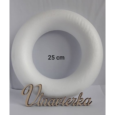 Polystyrenový věnec 25 cm polený