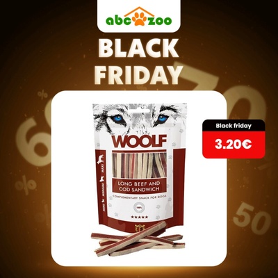 WOOLF beef and cod sandwich long 100 g