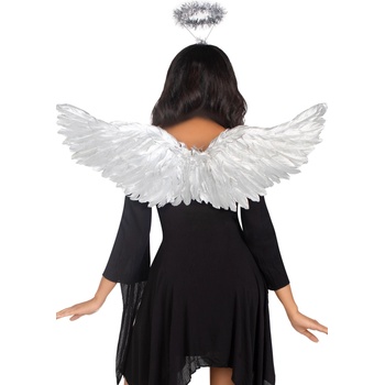 Leg Avenue Metallic Angel Wings & Halo Silver