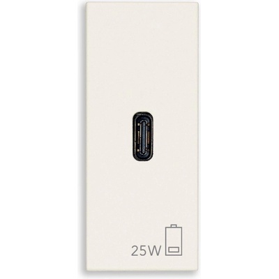 Vimar 30292. C25B PD USB-C Контакт Linea 1M 25W, white, (30292.C25B)