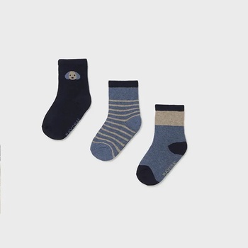 Mayoral Комлект 3ч. чорапи в сини цветове с кученце за бебе момче Mayoral