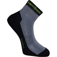 Bambox BX-2 ANKLE bambusové kotníčkové ponožky Černá / Tm. šedá