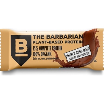 The Barbarian Protein Bar Organic Chocoated Double Choc & Maca, 68 g