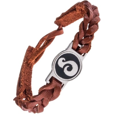 Šperky eshop z kůže karamelově hnědý esovitý ornament AC3.01