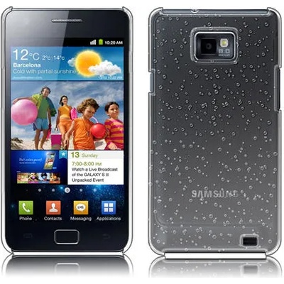 Samsung I9100 Galaxy S II 3D Rain Твърд Калъф Бял + Протектор