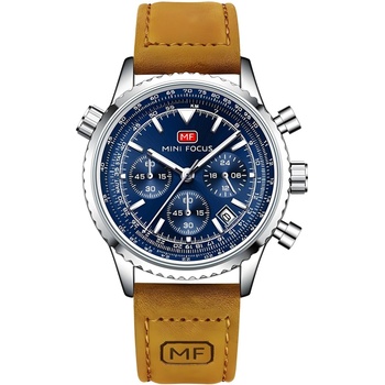 MINI FOCUS Часовник Mini Focus OT-23890 - Кафяво / Сребристо / Синьо KP23890 (OT-23890)