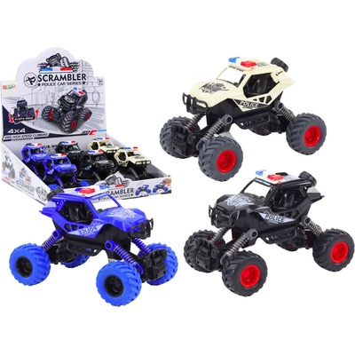 Lean Toys Policejní auto třecí pohon 3 terénní barvy