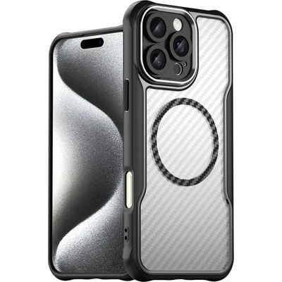 HQWear Кейс Leading Series, с MagSafe за iPhone 16 Pro Max, черен (Leading series MagSafe Iphone 16 Pro Max black)