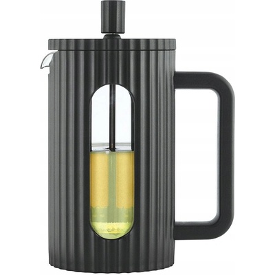 Klausberg Vařič na čaj kávu skleněný French Press 600 ml černý 7746