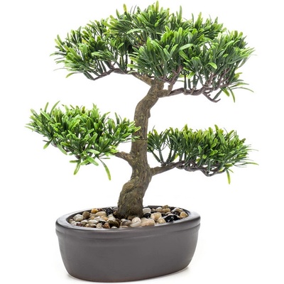 Umelý Bonsai Podocarpus v kvetináči, 32cm