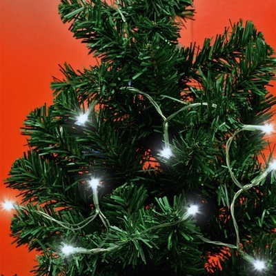 DANAPO Vánoční osvětlení LED řetěz na baterie 20 led žárovek bílé