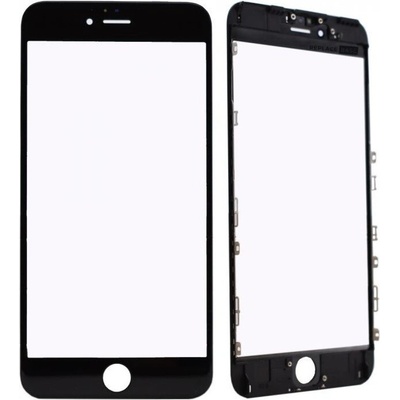 Oleofobní náhradní černý přední sklo s rámem na iPhone 6 Plus