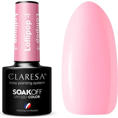 Claresa SoakOff UV/LED Color Lollipop gelový lak na nehty odstín 4 5 g