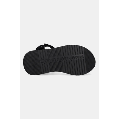 Calvin Klein Jeans Сандали Calvin Klein Jeans SANDAL VELCRO WEBBING MG в черно с платформа YW0YW01693 (YW0YW01693)