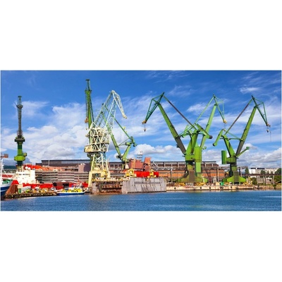 Foto obraz sklo tvrzené Dok v Gdansku 100x50 cm