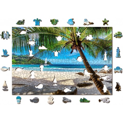 WOODEN CITY Dřevěné Pláž na Paradise Island Karibské moře 2v1 EKO 505 dílků