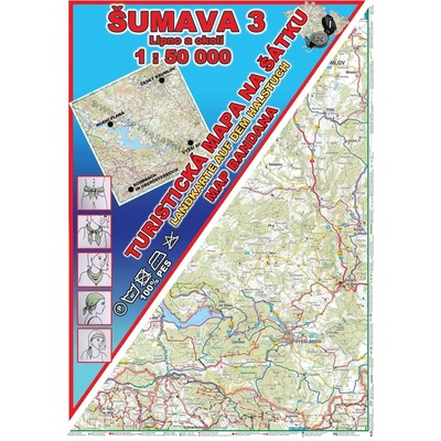 Šumava 3 Lipno a okolí Šátek s mapou