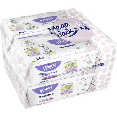 Bella Sensitive мокри почистващи кърпички за деца 4x56 бр