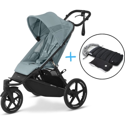Cybex Avi Spin Stormy Blue 2024 + fusak a rukávník JOMK Northern Black