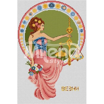 Milena Style Зодия Везни - гоблен със схема конци Ariadna 1: 4