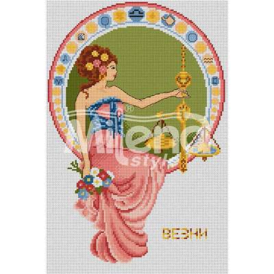 Milena Style Зодия Везни - гоблен със схема конци Ariadna 1: 4