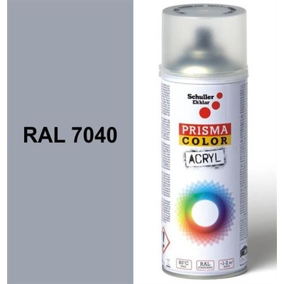 Sprej hliníkovo sivý lesklý 400ml, odtieň RAL 7040 farba hliníkovo sivá lesklá, Schuller Ehklar, barvy ve spreji PRISMA COLOR 91343