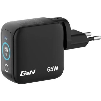 Verbatim 65W Mini GaN зарядно с дисплей, 2x USB-C и 1x USB-A (30238)