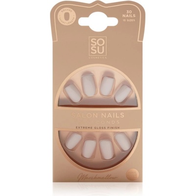 SOSU Cosmetics Salon Nails umělé nehty odstín Marshmallow 30 ks